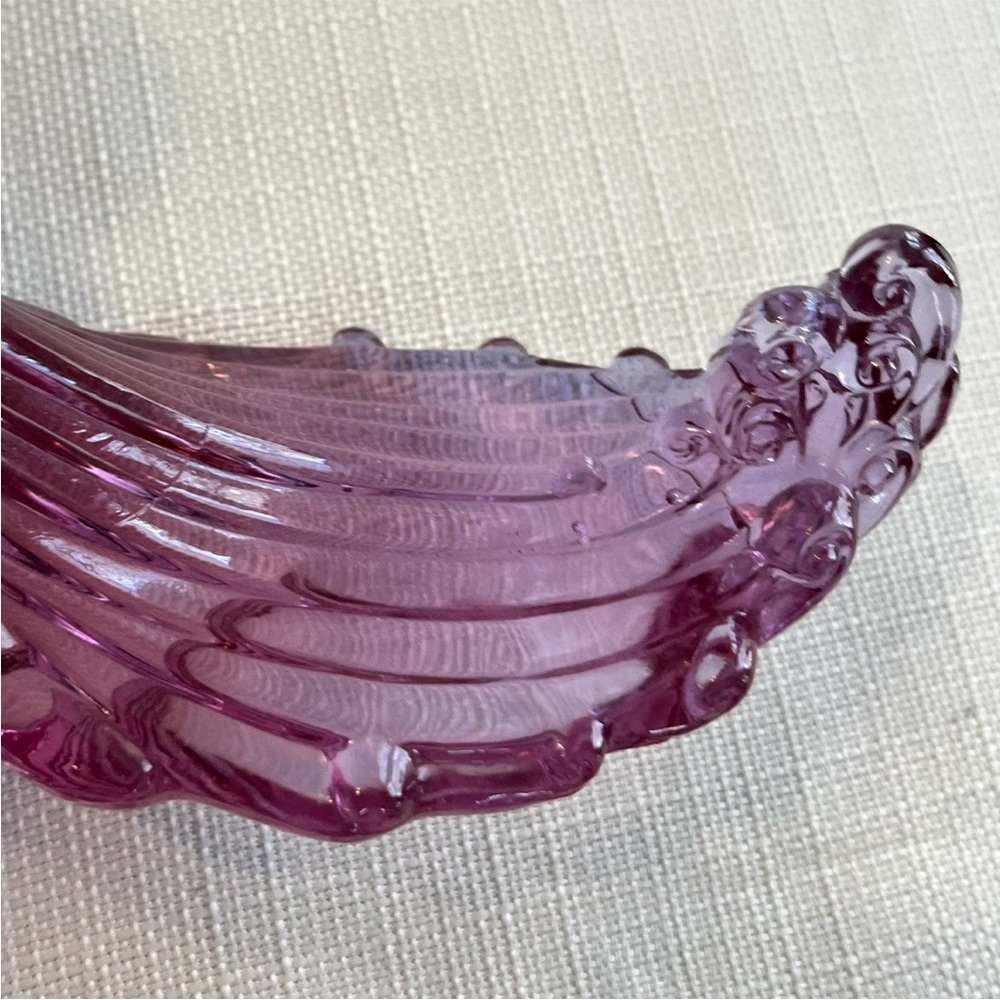 Vintage Art Glass Bird Accent Decor Pouter Pigeon Lavender Ice 6.5” x 7” - Picture 9 of 12